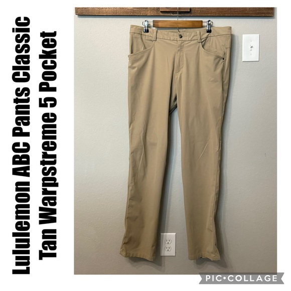 Lululemon ABC Pants Classic Tan Warpstreme 5 Pocket - Picture 1 of 9